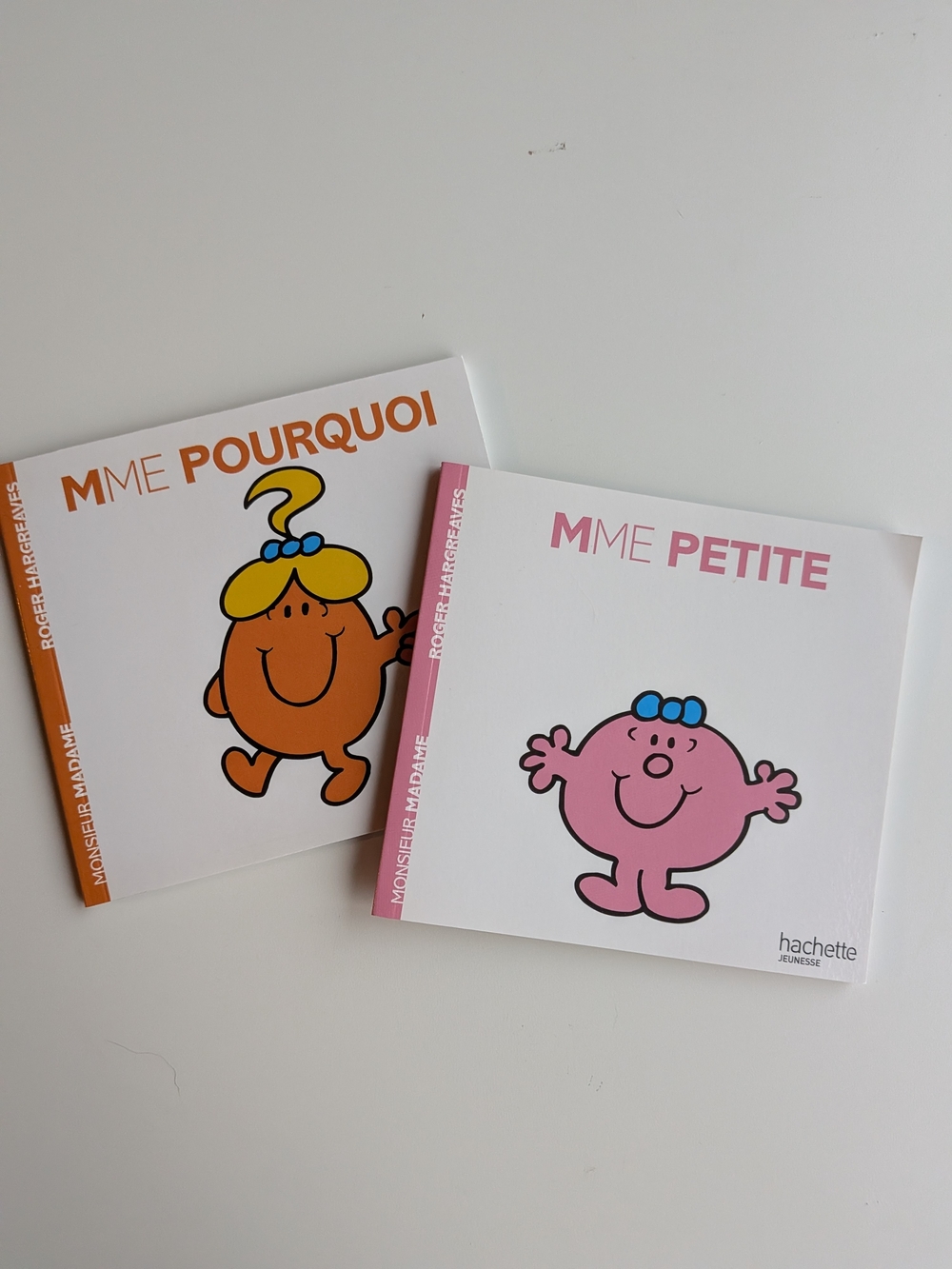 French Mr. Men Books: Mme Pourquoi & Mme Petite by Hachette